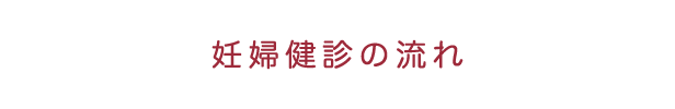 妊婦検診の流れ